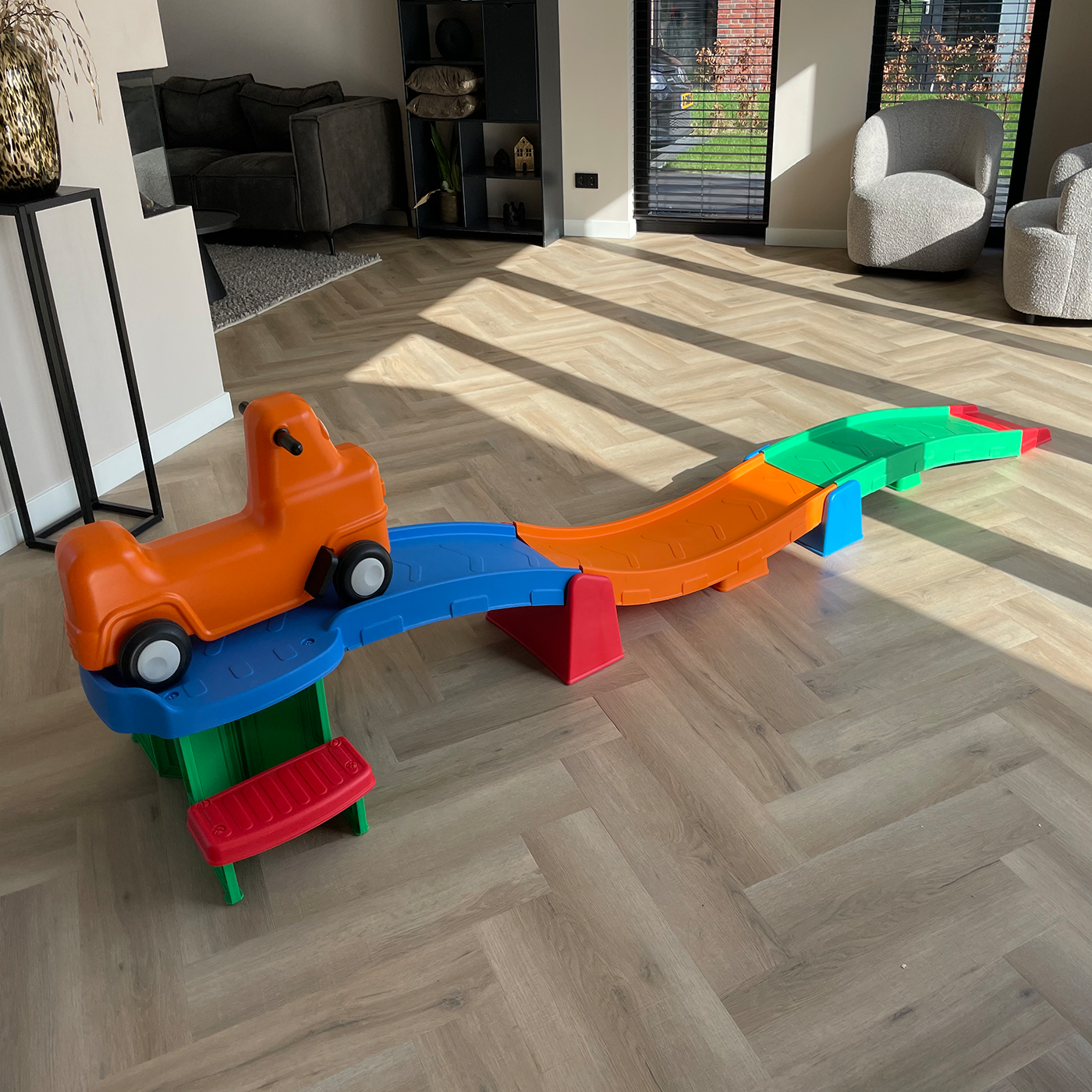 Up & Down Roller Coaster met loopauto 3 meter lang