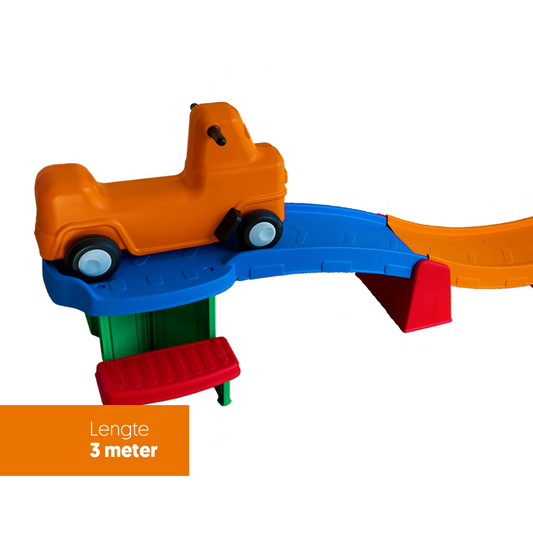 Up & Down Roller Coaster met loopauto 3 meter lang
